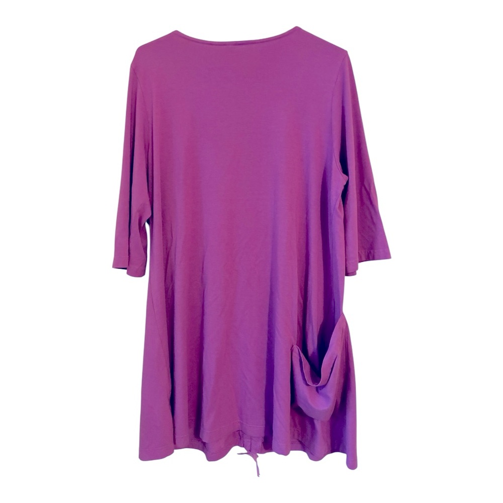 bryn Walker Bamboo/Organic Cotton Lagenlook Pink Tunic Dress S - Picture 3 of 5